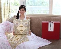 富貴花開（米色）抱枕被