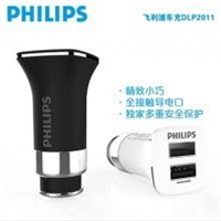 飛利浦 DLP2015 車載通用充電器 雙USB 2.4A通用點煙器 車充一拖