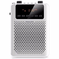飛利浦（PHILIPS）SBM150 WHI 廣場級音效小音響 擴音器 插卡音箱 REC錄音 FM收音功能 教學專用 白色