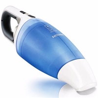 飛利浦（PHILIPS）吸塵器家用無線手持充電式吸塵機強力大功率小型靜音車載吸塵器 藍白色FC6142/01干濕兩用-無繩帶充電底座