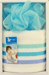 夏爽  毛巾1條+浴球1個(gè)套裝組合