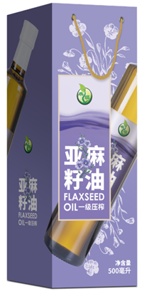 禾煜一級壓榨亞麻籽油單瓶裝禮盒500ml