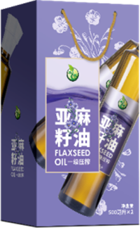 禾煜一級壓榨亞麻籽油雙瓶裝禮盒1000ml