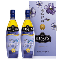 金龍魚｜KINGS亞麻籽油750ml雙支禮盒裝