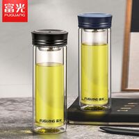 富光致格雙層玻璃杯500ml