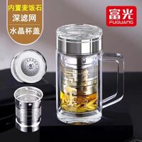 富光銀龍晚韻水晶玻璃辦公杯320ml