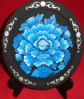 炭雕-藍芙蓉圓盤