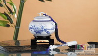 國色天香茶葉罐（鼓）茶葉勺兩件套