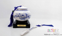 國色天香茶葉罐（鼓）茶葉勺兩件套（亮）