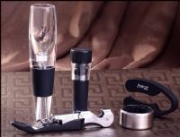 樓蘭醒酒器+開瓶刀+真空酒塞+止酒環+ABS割錫箔紙刀